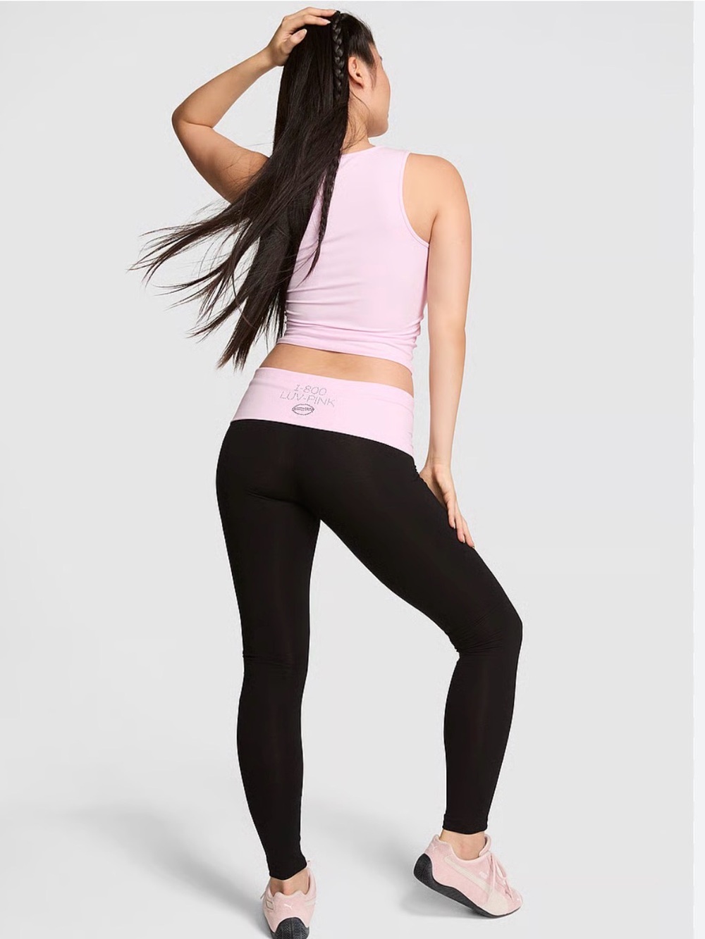 1-800 Luv-Pink Fold Over Leggings